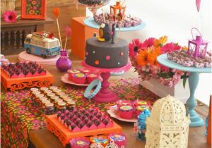 60 Birthday Decorations Ideas Kara 39 S Party Ideas Hippie Owl 60 39 S Girl themed Birthday