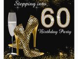 60 Birthday Invites Stepping Into 60 Birthday Party Invitation Zazzle