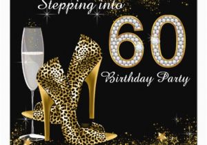 60 Birthday Invites Stepping Into 60 Birthday Party Invitation Zazzle