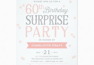 60 Surprise Birthday Invitations 60th Confetti Surprise Party Invitation Birthday Zazzle