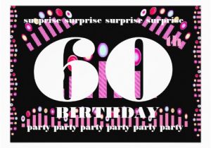 60 Surprise Birthday Invitations 60th Surprise Birthday Party Invitation Template 13 Cm X