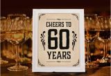 60 Year Old Birthday Decorations Birthday Party Supplies Cheers to 60 Years Sign Printable