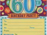 60 Year Old Birthday Invitations Free Printable 60th Birthday Invitations Bagvania Free