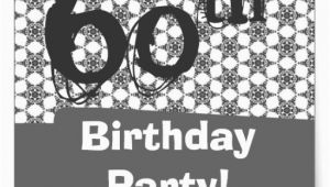 60th Birthday Decorations Black and White 60th Birthday Party Silver Pattern Black and White Zazzle
