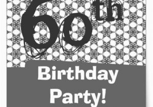 60th Birthday Decorations Black and White 60th Birthday Party Silver Pattern Black and White Zazzle