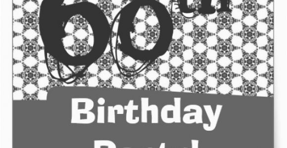 60th Birthday Decorations Black and White 60th Birthday Party Silver Pattern Black and White Zazzle