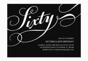 60th Birthday Decorations Black and White Black and White 60th Birthday Invitations Zazzle