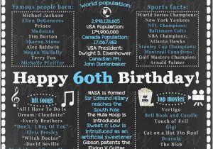 60th Birthday Experience Ideas for Him 60th Birthday for Him 1959 Birthday Sign Back In 1959