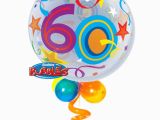 60th Birthday Flowers and Balloons 60th Birthday Bubble Balloon Bouquet Party Fever