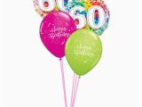 60th Birthday Flowers and Balloons Confetti 60th Birthday Balloon Bouquet Party Fever