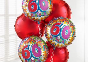 60th Birthday Flowers and Balloons Uk Gift Delivery 60th Birthday Balloon Bouquet isle Of