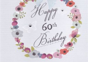 60th Birthday Flowers Delivered Flowers and butterflies 60th Birthday Card Karenza Paperie