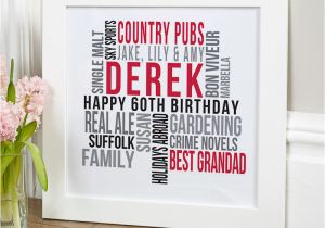 60th Birthday Gift Ideas for Him Uk 60th Birthday Gifts Present Ideas for Him Chatterbox Walls