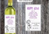 60th Birthday Gifts for Him Ebay Funny Alternative Sarcastic Wine Label 60th Birthday