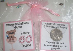 60th Birthday Gifts for Him Ebay Personalised Lucky Sixpence Womens 50th 60th Birthday Gift