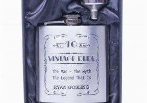 60th Birthday Gifts for Him Ebay Personalised Vintage Dude Birthday Hip Flask In Gift Box