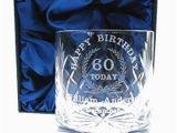 60th Birthday Ideas for Him 60th Birthday Whisky Glass for Him Personalised 60th