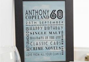 60th Birthday Ideas for Him Uk 60th Birthday Gifts Present Ideas for Men Chatterbox Walls