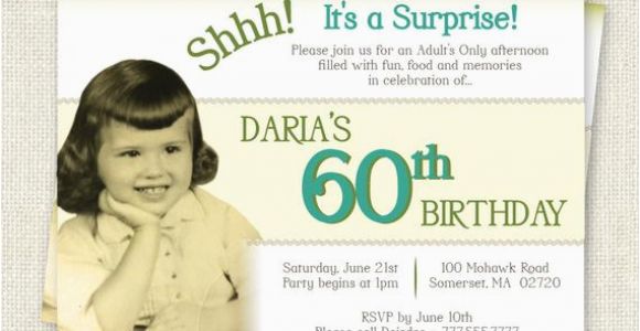 60th Birthday Invitation Wording Funny Surprise 60th Birthday Invitation Digital Printable File