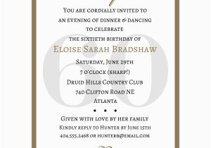 60th Birthday Invitation Wording Samples Classic 60th Birthday Gold Surprise Invitations Paperstyle