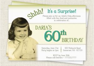 60th Birthday Invitation Wording Samples Surprise 60th Birthday Invitation Digital Printable File