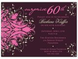 60th Birthday Invitations for Her andromeda Pink Surprise 60th Birthday Invitations Paperstyle