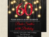 60th Birthday Invitations for Her Red 60th Birthday Invitations 60th Birthday Invitations for