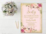 60th Birthday Invitations for Women 60th Birthday Invitation Any Age Women Birthday Invitation