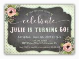 60th Birthday Invitations for Women 60th Birthday Invitation for Women Adult Birthday