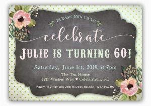 60th Birthday Invitations for Women 60th Birthday Invitation for Women Adult Birthday