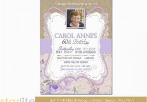 60th Birthday Invitations for Women 60th Birthday Invitation Ladies 60th Birthday Invitation