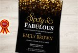 60th Birthday Invitations for Women Surprise 60th Birthday Invitation for Women Sixty and