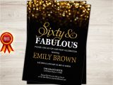 60th Birthday Invitations for Women Surprise 60th Birthday Invitation for Women Sixty and