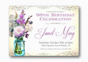 60th Birthday Invitations for Women Women 39 S 60th Birthday Invitations Any Age Vintage