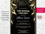 60th Birthday Invite Ideas 60th Birthday Invitation 60th Birthday Party Invitation 60th