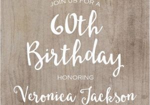 60th Birthday Invite Ideas 60th Birthday Invitation Printable Rustic by
