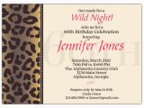 60th Birthday Invite Wording Cheetah 60th Birthday Invitations Paperstyle