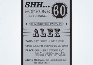 60th Birthday Invite Wording Surprise 60th Birthday Party Invitations Wording Free