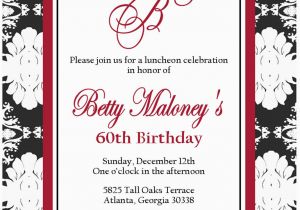 60th Birthday Party Invitations for Her Adult Birthday Invitation 60th Birthday Invitations
