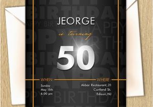 60th Birthday Party Invitations for Him 50th Dad Birthday Party Invitation Daddy 21st 40th 60th