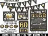 60th Birthday Party Invitations for Him 60th Birthday Party Decorations 60th Birthday Party for