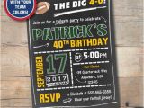60th Birthday Party Invitations for Him Mens Birthday Invitation Football Party Invite 40th