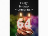 64th Birthday Card Add A Name 64th Birthday Card Zazzle