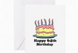 64th Birthday Card Happy 64th Birthday Greeting Card by Screamscreens
