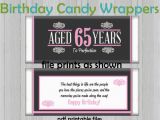 65 Birthday Decorations 65th Birthday Party Favors Hershey 39 S Candy Bar Wrappers