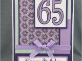 65th Birthday Cards Free Handmade Purple 65th Birthday Card