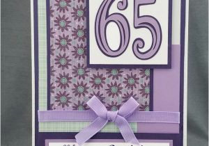 65th Birthday Cards Free Handmade Purple 65th Birthday Card