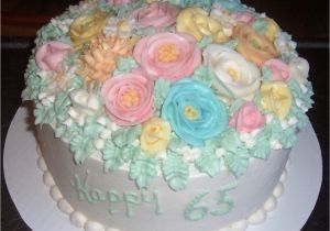 65th Birthday Flowers 65th Birthday Flower Cake 2 Cake Decorating Community