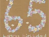 65th Birthday Flowers Floral 65th Happy Birthday Card Karenza Paperie