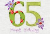 65th Birthday Flowers Hand Finished 65th Birthday Card Karenza Paperie